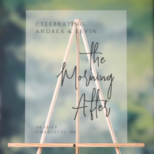 Klar am Morgen nach Hochzeit signieren Acrylschild