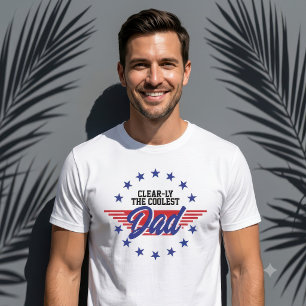 Klar, der coolste Papa - Patrioten-Sterne individu T-Shirt