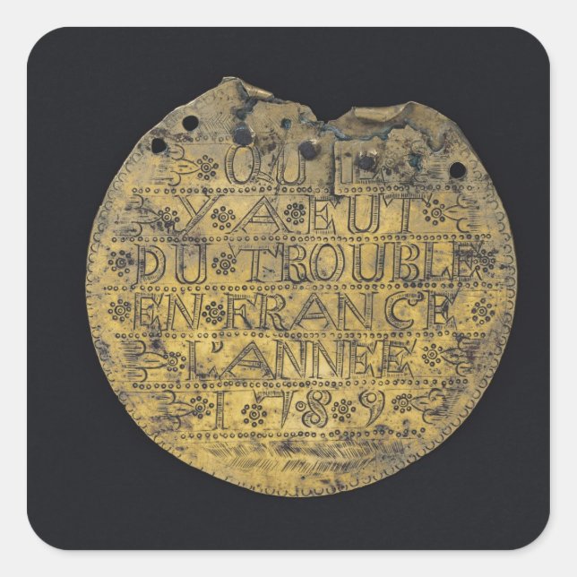 Klar mit dem Satz Quadratischer Aufkleber (Vorderseite)