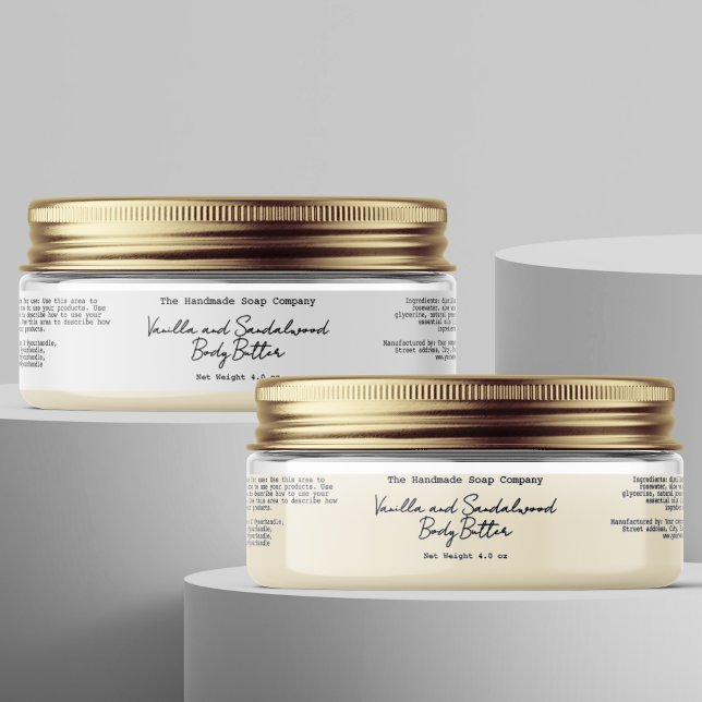Klar oder Weiß Creme Hautcreme Körperbutter Glas E Aufkleber (Von Creator hochgeladen)