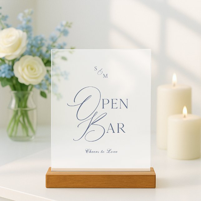 Klare Acryl-Open-Bar-Hochzeitstafel  Acrylschild (Von Creator hochgeladen)