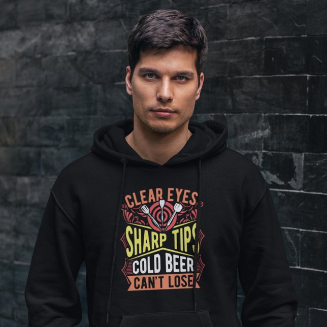 Klare Augen scharfe Tipps kalter Bier kann nicht v Hoodie (Von Creator hochgeladen)