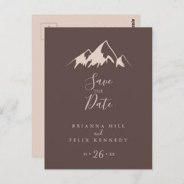 Klare Berglandschaft Save the Date Postkarte