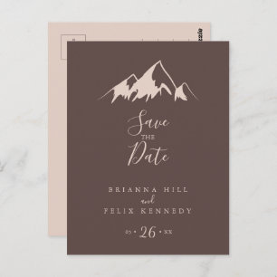 Klare Berglandschaft Save the Date Postkarte