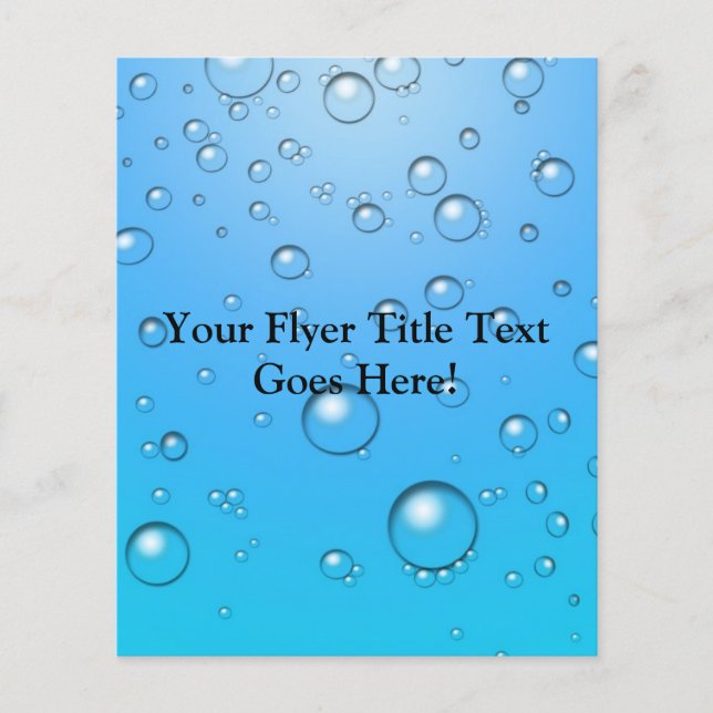 Klare Blasen, blaues Wasser Flyer (Vorne)