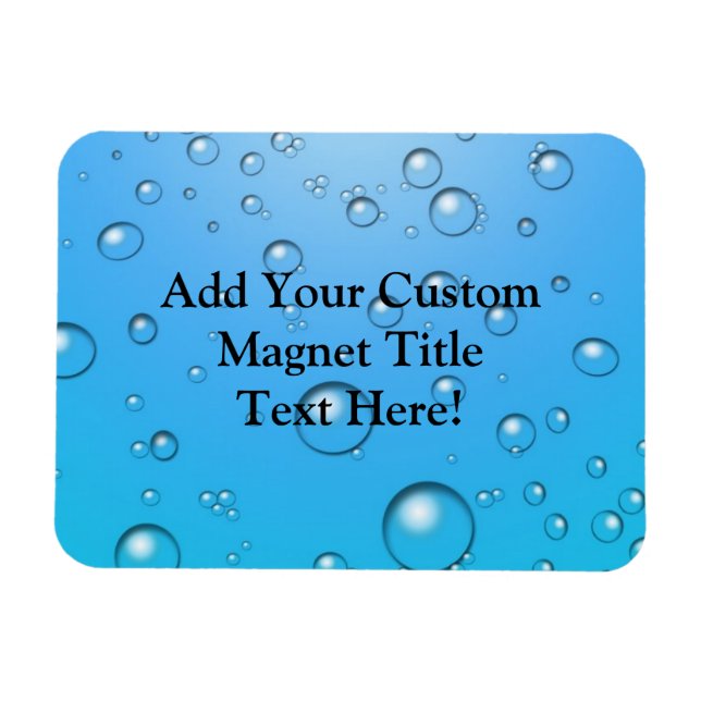 Klare Blasen, blaues Wasser Magnet (Horizontal)