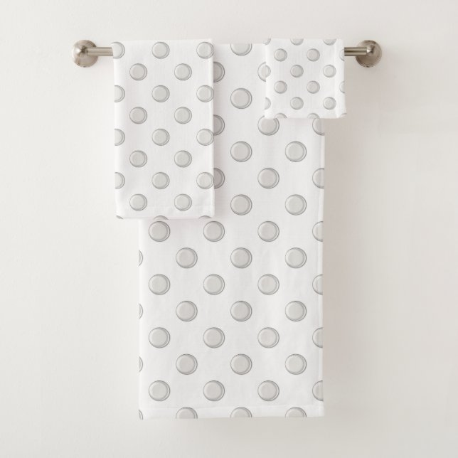 Klare Blasen-Polka-Punkte Badhandtuch Set (Insitu)