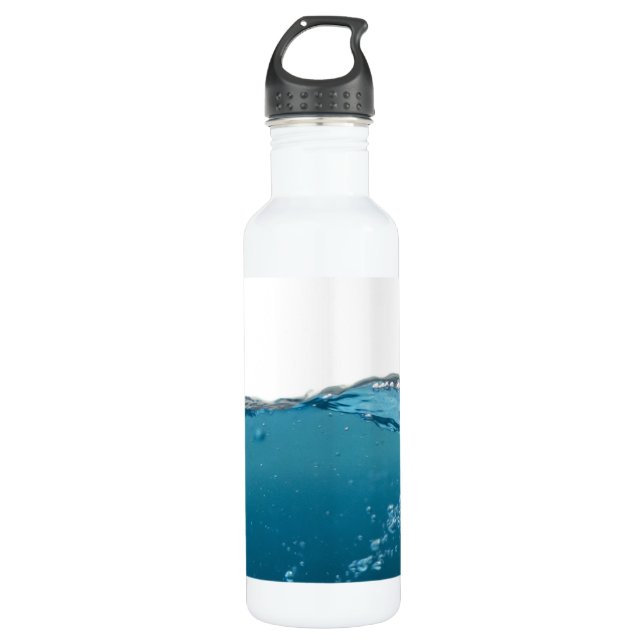Klare blaue Welle Trinkflasche (Vorderseite)
