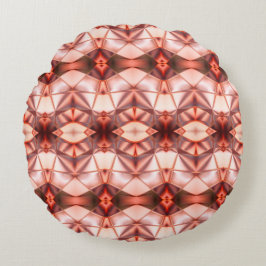 klare Bordeaux-Lachs-Form Rundes Kissen