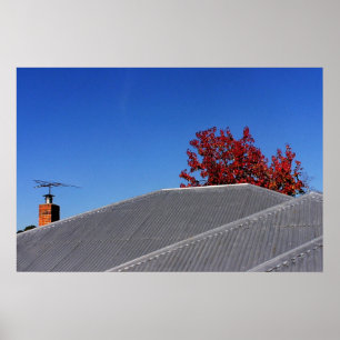 Klare Dachlandschaft Poster