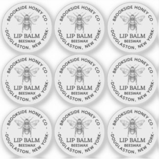 Klare Kennzeichnung für Bienenwachs-Lippenbalsam Aufkleber
