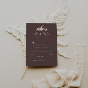 Klare Mountain Country Wedding Menü UAWG RSVP Karte