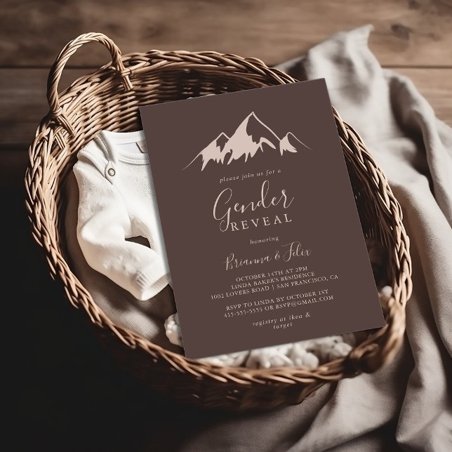 Klare Party für das Geschlecht in Bergregionen Einladung (Von Creator hochgeladen)