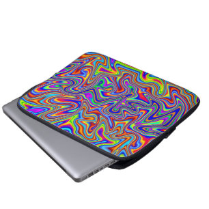 Klare psychedelische Neopren-Laptop-Hülse 10" - Laptopschutzhülle