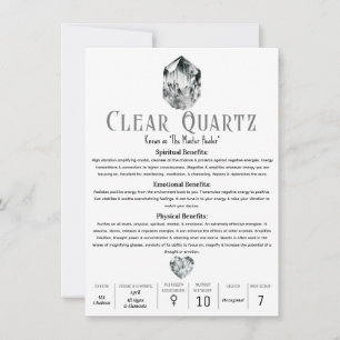 Klare Quarzkristall-Metaphysische Eigenschaften Einladung