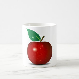 Klare rote Apple-Tasse Kaffeetasse