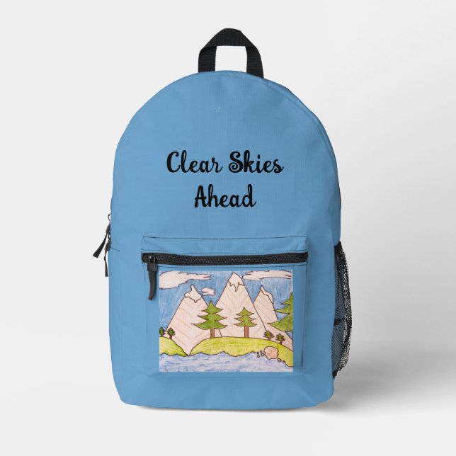 Klare Sicht Voraus Bedruckter Rucksack (Vorderseite)