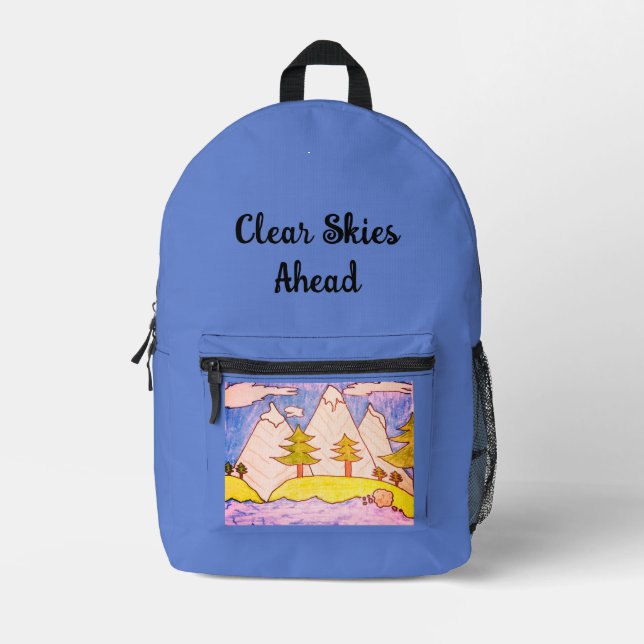 Klare Sicht Voraus Bedruckter Rucksack (Vorderseite)