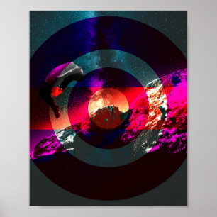 Klare träumende ursprüngliche Digital-Collage Poster