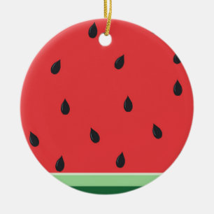 Klare Wassermelone Keramik Ornament