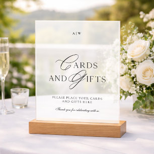 Klarer Acryl-Karten- und Geschenke-Schild Acrylschild