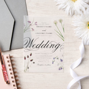 Klarer Akryllische Wildblumen Blumenzehen