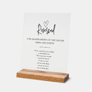 Klarer individueller Gedenktag im Himmel Hochzeit Acrylschild