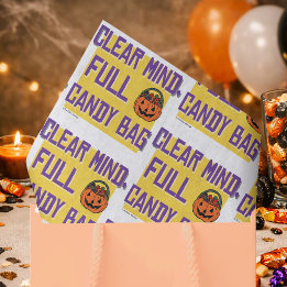 Klarer Kopf, voller Süßigkeitenbeutel | Halloween- Seidenpapier