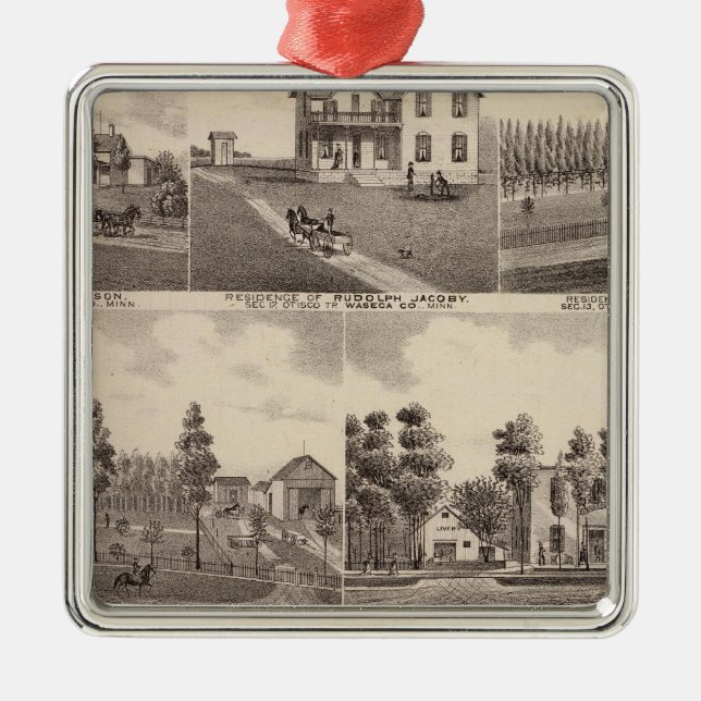 Klarer See, Waseca, Minnesota Ornament Aus Metall (Vorne)