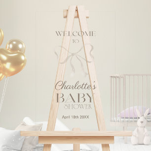 Klarer Transparenter Eleganter Bogen Baby Shower W Acrylschild