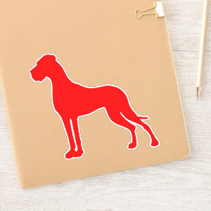 Klarer und imposanter cooler Great Dane Vinyl  Aufkleber