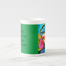 Klarer Vixen-Inspirational Knochen-China-Tasse