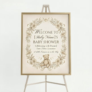 Klares Acryl-Babyshower-Willkommensschild Acrylschild