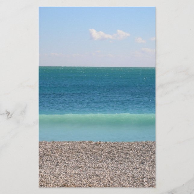 Klares blaues Meer stationär Briefpapier (Vorderseite)