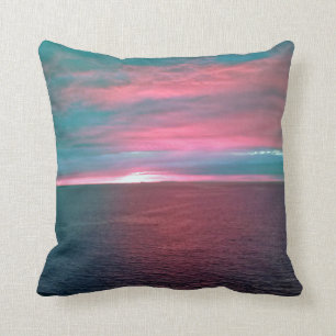 Klares Ozean-Sonnenuntergang-Kissen Kissen