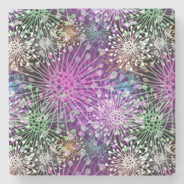 Klares pickeliges Muster Steinuntersetzer (Vorderseite)