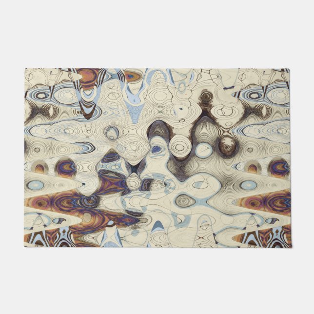 Klares Retro Muster Fußmatte (Vorderseite)