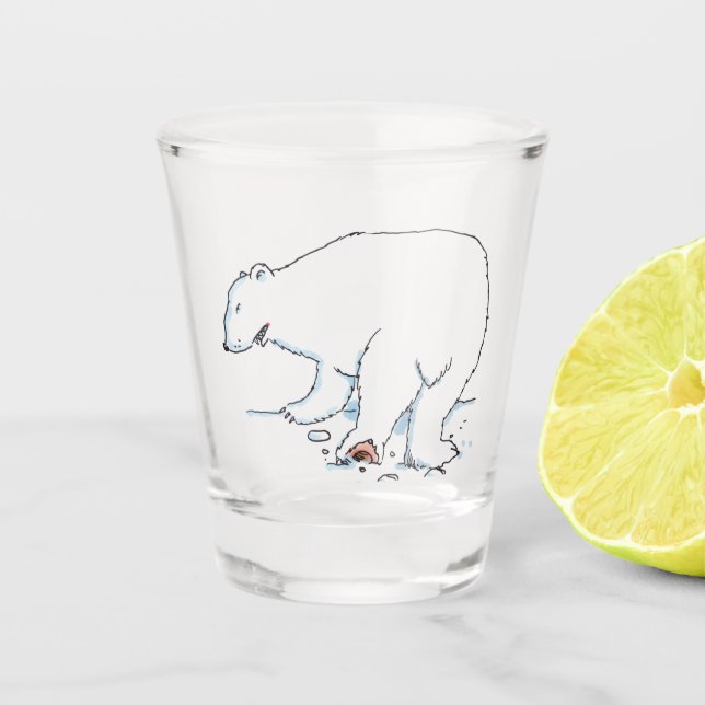 Klarglasscheibe für den Polarbär Schnapsglas (Vorderseite)