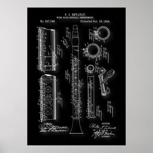 Klarinet Patent Poster (Vorne)