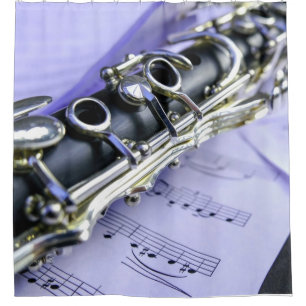 Klarinette Blatt Music Band Orchestra Duschvorhang