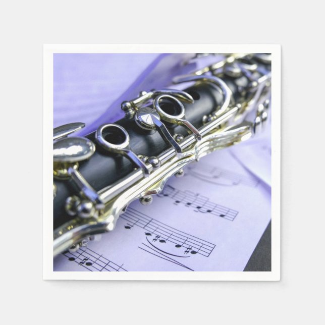 Klarinette Blatt Music Band Orchestra Serviette (Vorderseite)