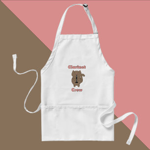 Klarinette Crew Pink Cat Brown Schürze