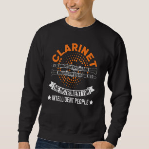 Klarinette des Instruments für intelligente Mensch Sweatshirt