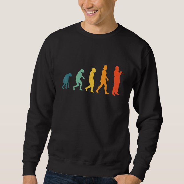 Klarinette Evolution Retro Klarinettist Klarinette Sweatshirt (Vorderseite)