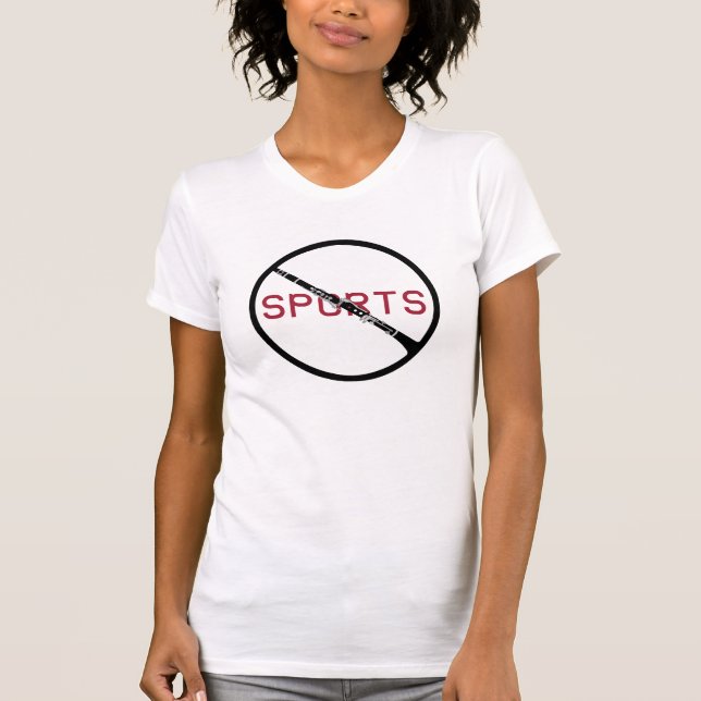 Klarinette gegen Sport T-Shirt (Vorderseite)