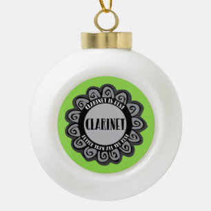 Klarinette ist am besten keramik Kugel-Ornament