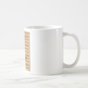 Klarinette mit Notenhintergrund Tasse