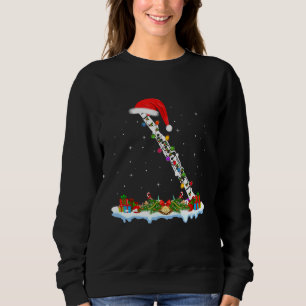 Klarinette Music Weihnachtsmannmütze Lighting Klar Sweatshirt