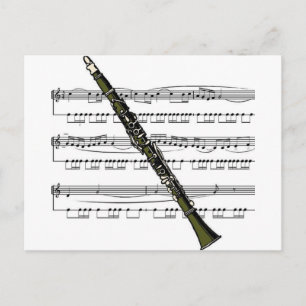 Klarinette Musik 09 B Postkarte