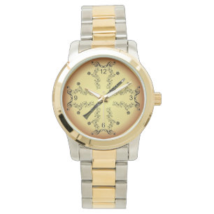 Klarinette ~ Musikalische Scroll ~ Goldener Hinter Armbanduhr